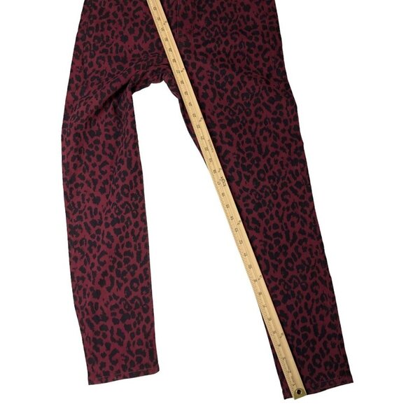 Social Standard by Sanctuary NWT Red Cheetah Mid Rise Ankle Skinny Pants Size 8 - Picture 9 of 12